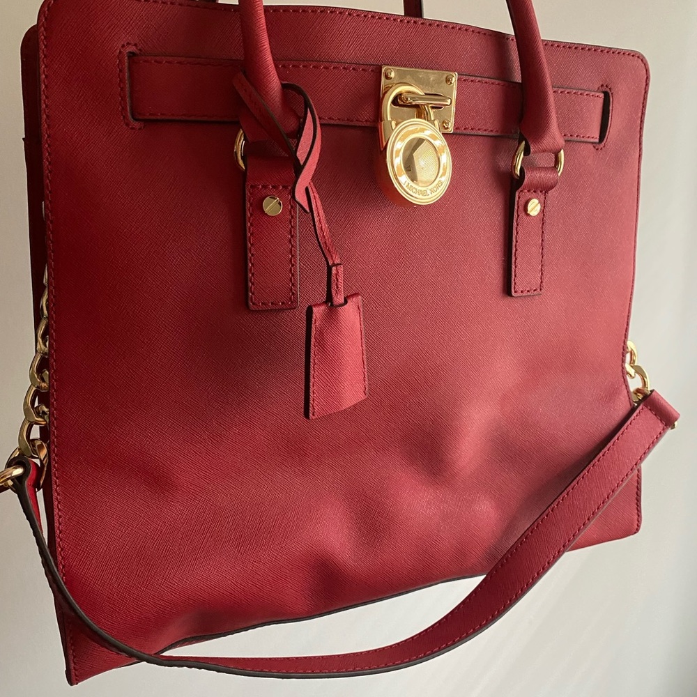 ♥️Michael Kors Large Hamilton Leather Bag!♥️